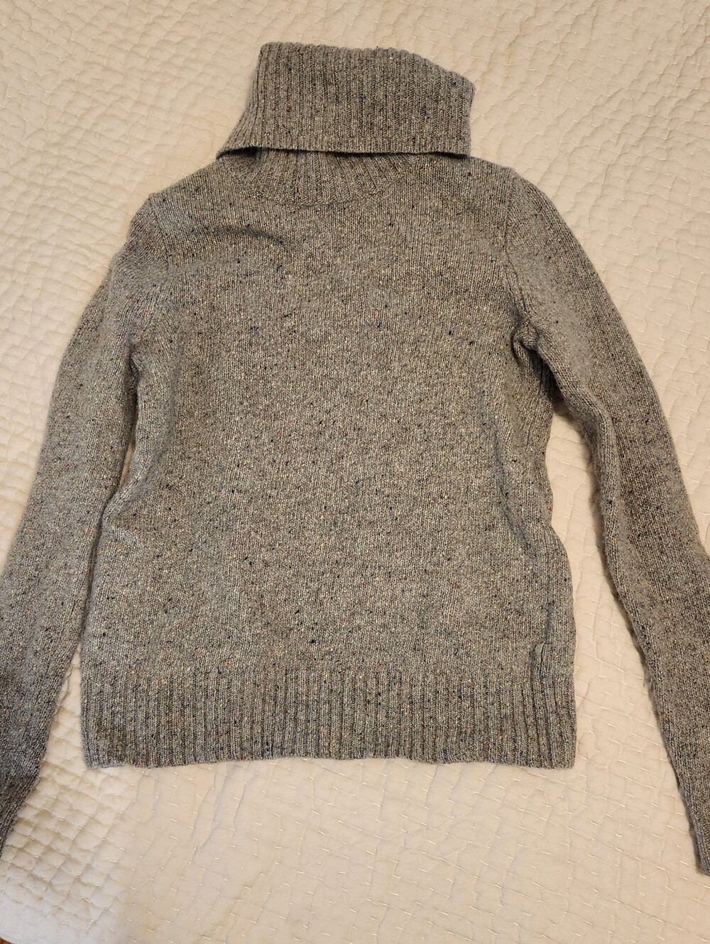 Speckled Gray Turtleneck Sweater